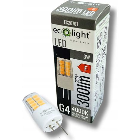 Ampoule LED G4 3W 12V 4000K 300lm Ecolight (1/2)