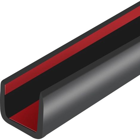 Gummikante, selbstklebender, flexibler Kantenschutz, U-förmig, für Glas, Spiegel und Sperrholz, 10 mm dick, geeignet für Kanten mit einer Stärke von 9 bis 11 mm, 6 m Länge (1/5)