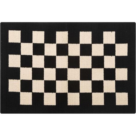 Deurmat - Antislip Schoonloopmat - Voor Binnen En Buiten - 50x80 cm - Wasbaar - Zwarte Entremat (1/5)