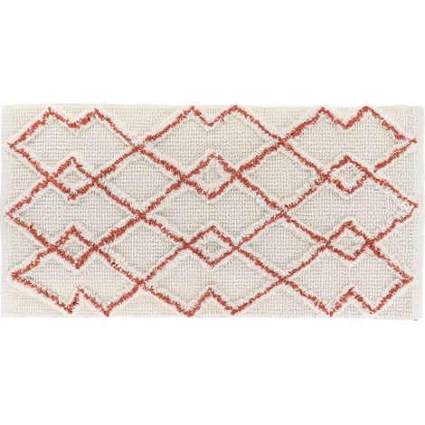 Tappeto karl in cotone 45x90cm - terra di siena - Tendance