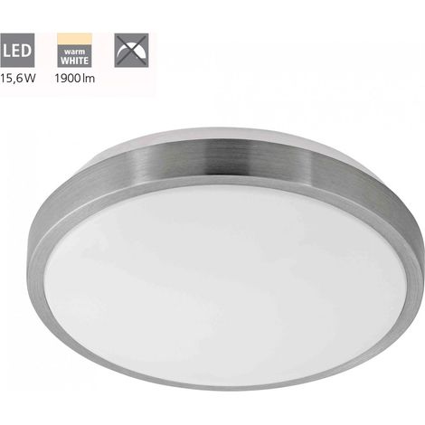 Plafoniera Classico Competa 1 Acciaio Bianco Luce Led Integrato 15,6W (1/4)