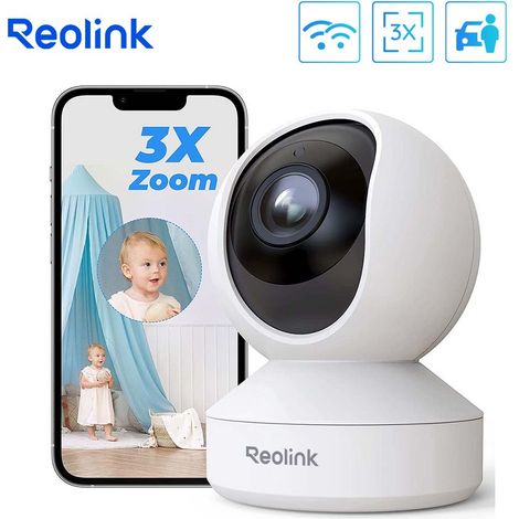 Reolink – Caméra de surveillance intérieure WiFi 5MP – Zoom optique 3X – Vision nocturne jusqu'à 12m – Audio bidirectionnel – Installation rapide