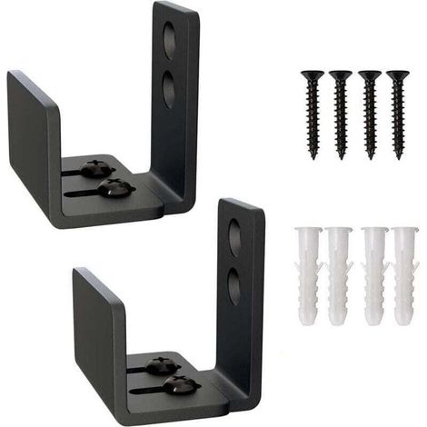 2pcs Guide de sol pour porte coulissante, réglable pour porte et armoire, en acier (1/4)