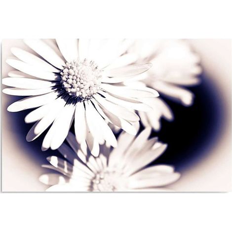 Tableau bois fleurs au soleil r. Kulik - 50 x 40 cm (1/4)