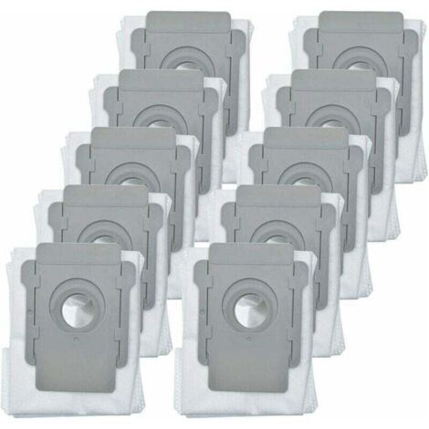 10er-Pack Staubsaugerbeutel für iRobot Roomba I7, I7+/Plus (7550), I3+ (3550), I4+ (4552), I6+ (6550), I8+ (8550), S9+ (9550) und die automatische Schmutzentsorgung der I- und S-Serie. (1/5)