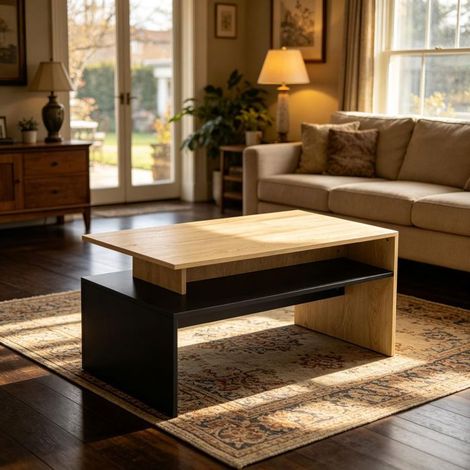 Table basse avec rangement étagère de rangement (1/5)