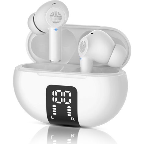 The new M10 translation earphones support over 140 languages for voice translation. (TWS wireless Bluetooth earphones - White) (1/3)