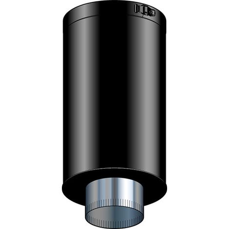 Poujoulat – Élément droit de finition plafond THERMINOX – Conduit de fumée isolé – Diamètre 150 mm – Hauteur 45 cm – Noir