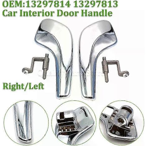 Poignée de porte intérieure neuve (gauche ou droite) en plastique plaqué, compatible avec Opel Corsa D (2006-2014), accessoire de remplacement automobile 13297814 13297813-JXLGV (1/5)