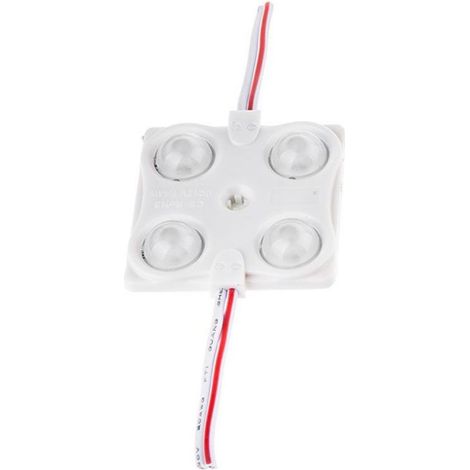 Modulo Mattone LED 4 SMD 2835 Colore Rosso 12V 1,5W IP68 Con Lente Ingrandimento 160 Gradi SKU-5131