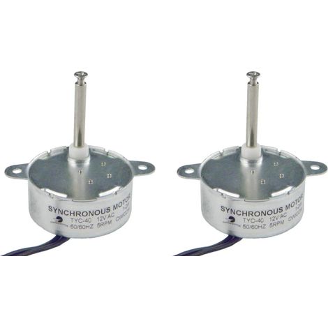 petit moteur synchrone TYC-40 12V 5RPM AC longueur de l'arbre intérieur 33mm moteur électrique à basse vitesse 2 pièces (1/5)