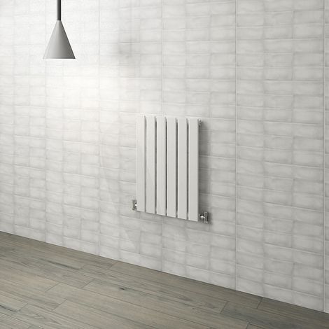 Flat Panel Radiator 600x408mm White Single Horizontal Modern Central Heating Radiators