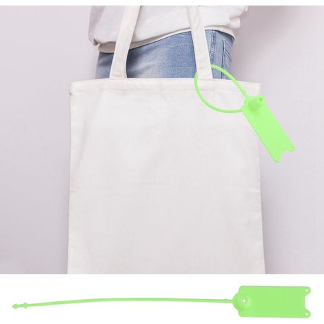100 Stück 195 mm Einweg-Kabelbinder, Diebstahlsicherung, selbstverriegelnd, für Kleidung, Koffer, Schuhe, Taschen, Etiketten usw. (Grün) (1/5)