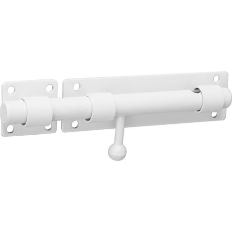 Robuste Verrou Porte Exterieur Loquet Porte 180mm Barre, Blanc (1/5)