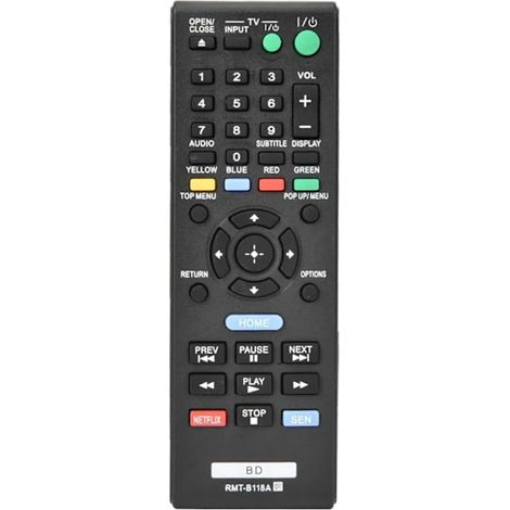 Fernbedienung BDP-S185, kompatibel mit den Sony-Modellen BDP-S185, BDP185C, BDPBX18, BDPBX3100 und BDP-S185 – Schwarzes ABS RMT B118A (1/5)