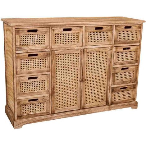Aparador de madera marrón 113x33x78,5 cm (1/5)