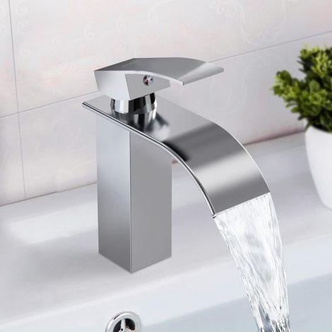 Robinet de salle de bain Vattenfall, mitigeur d'évier en acier inoxydable (1/5)