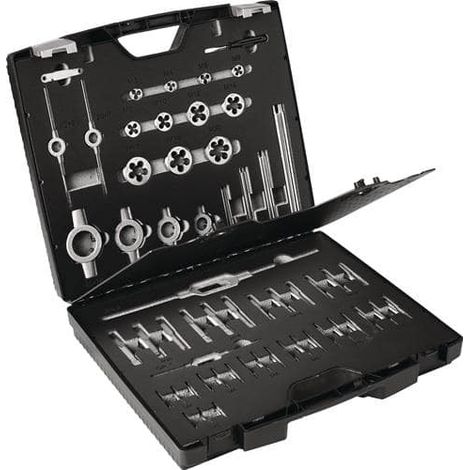 TECWERK Gewindeschneidzeugsatz M3-M20 54tlg.HSS Ku.-Kass.TECWERK (1/2)