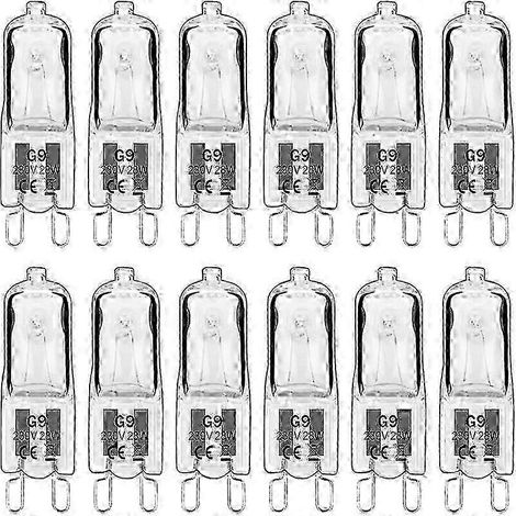ZOTD -Lot de 10 ampoules halogènes G9 28W 230V 2700K blanc chaud à intensité variable, idéales pour les lustres (1/5)