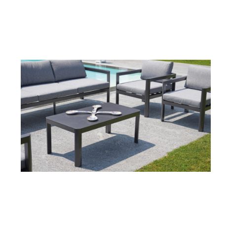 Beistelltisch mit anthrazitfarbenem Aluminiumgestell 100x55 cm MALIGI HOME MG/SCARLATTO Antracite (1/3)