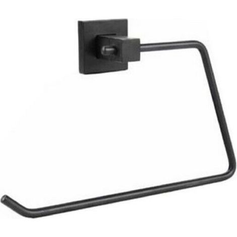 Trade Shop - Toilettenpapierhalter Wandhalterung Badezimmer WC Halterung Schwarz Stahl - (1/2)