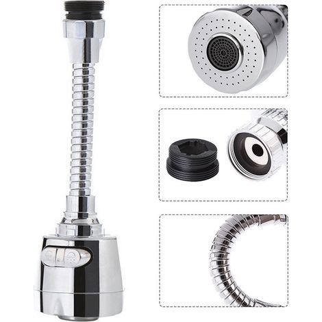 Raccord flexible pour robinet - Robinet économiseur d'eau - Rallonge - Robinet de cuisine (1/5)
