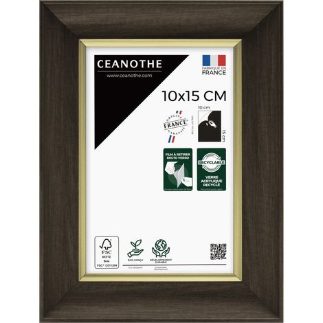Cadre photo Luna ébène doré 10x15 cm (1/5)