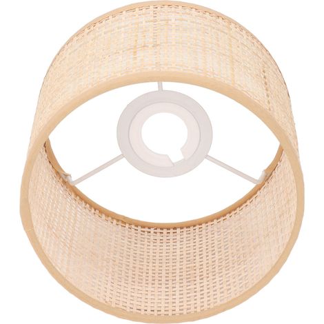 Abat-jour de rechange en rotin tressé pour lustre vintage, suspension, lampe de table ou lampadaire, douille E27 E14 (1/5)
