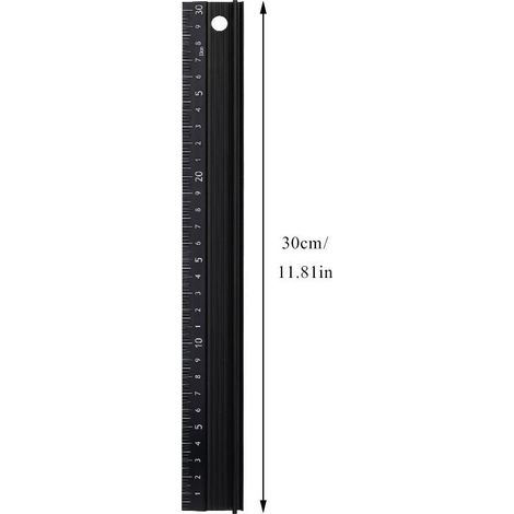 30cm Metal Ruler Technical Drawing Kit Geometry Tool DIY Craft Tool Architect Ruler for Students Carpentry Artists (1/5)