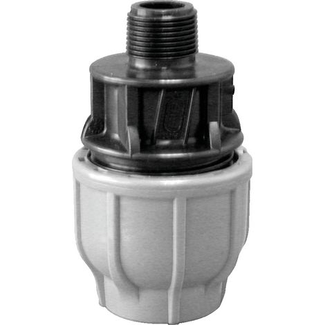 Raccordo PE polipropilene maschio a serraggio esterno Ø25 - 26x34