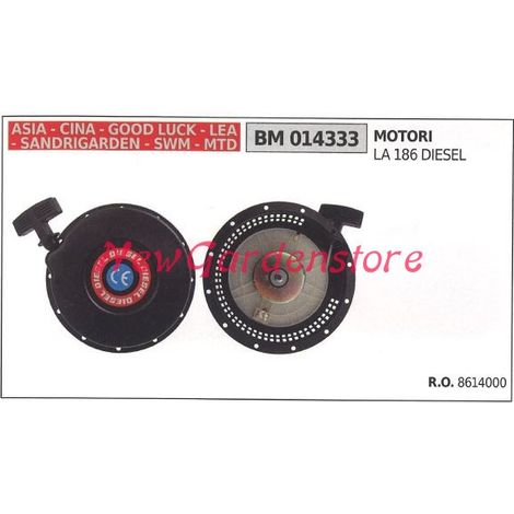 Inbetriebnahme CHINA Rasenmähermotor Rasenmäher LA 186 DIESEL 014333