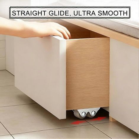 Petites roulettes doubles fixes de 1,27 cm (1/2 pouce), mini-roulettes rigides, pour tiroirs sous le lit, meubles, projets de bricolage (8 pièces) - JBMEDIA (1/4)