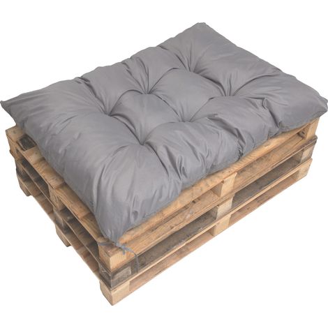 Coussin de palette 120x60cm, coussins de banc Gris, coussin de jardin, coussin extérieur/intérieur, coussins de canapé, coussin de palette
