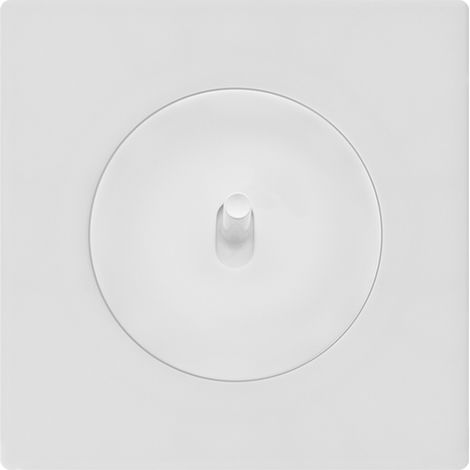Va-et-vient blanc glossy avec manette – Installation encastrée – Courant 10 AX, tension 250 V – Plaque simple blanche – Fontini