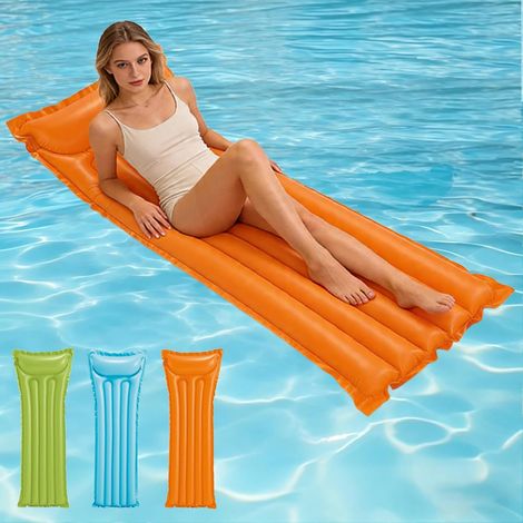 Flotteur de piscine gonflable pour adulte, feuilles tropicales, chaise longue, matelas flottant (1/5)