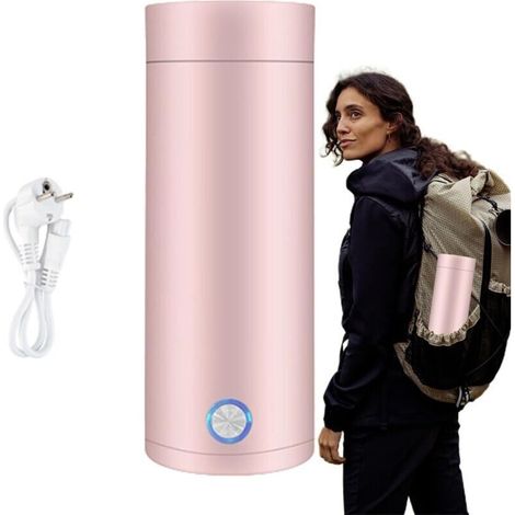 Houhence – Mini Electric Travel Kettle 400 ml – 304 Stainless Steel – Boils quickly in 5 min – Automatic shut-off for tea, coffee, milk (1/4)