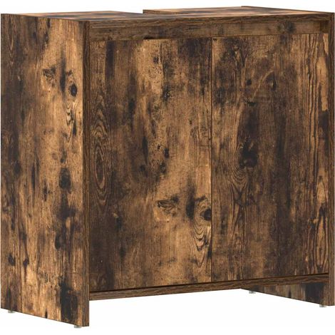 Maison Exclusive - Badschrank Räuchereiche 60x33x61 cm Holzwerkst