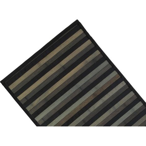 Tapis en Bambou dégradé Noir, Tapis de Cuisine 30 x 40 cm, antidérapant 100% Bambou, Voie de Cuisine en matériau résistant, n'absorbe Pas Les Taches (1/5)