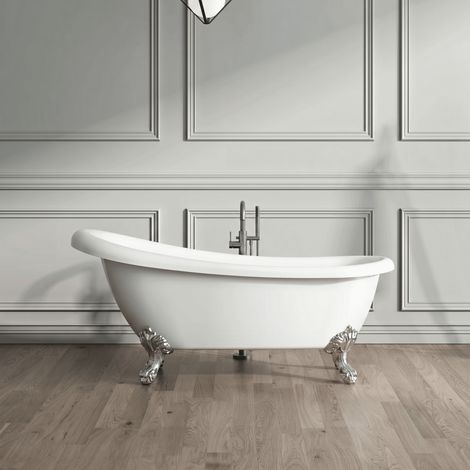 Bañera con patas RICHMOND 171 cm patas ÁGUILA CROMADAS