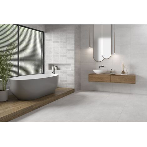 Lorient – Baldosa porcelánica efecto cemento · interior - Earth - 60x60 cm - Caja (1/5)