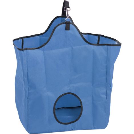 Sac à foin portable pour chevaux à alimentation lente, en tissu Oxford 600D imperméable et grande capacité, bleu. (1/5)