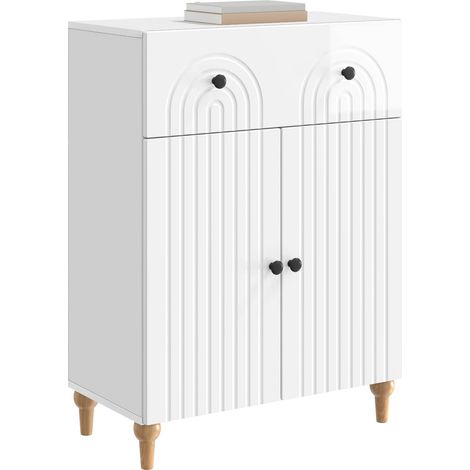 Maison Exclusive - Credenza Bianco Lucido 66 x 34,5 x 90 cm Legno ingegnerizzato