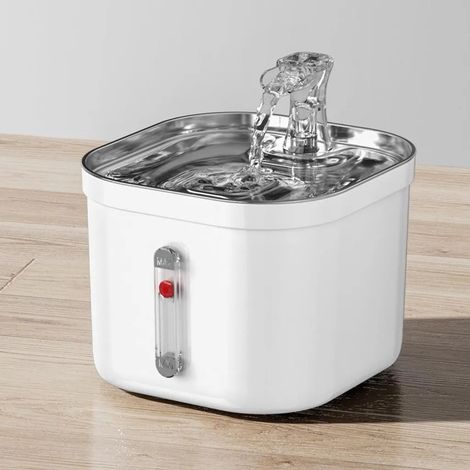 Fontaine à eau automatique pour chats et chiens, capacité 2 litres, pompe ultra-silencieuse, indicateur de niveau d'eau visible, système de filtration intégré (1/5)