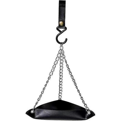Mangeoire à oiseaux suspendue, plateau pour oiseaux, abreuvoir pour oiseaux de jardin, mangeoire à oiseaux d'extérieur, noire (1/5)