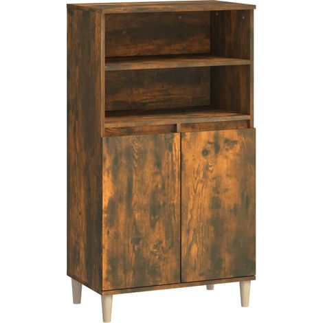 Credenza cassettiera cassettiera mobile contenitore organizer cucina soggiorno soggiorno alto 60 x 36 x 110 cm derivati del legno marrone 020033374