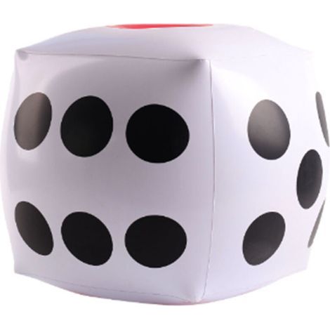 Dés gonflables géants de 38 cm en PVC - Jeu de dés géant amusant pour l'intérieur et l'extérieur, idéal pour les fêtes à la piscine et autres événements. (1/5)