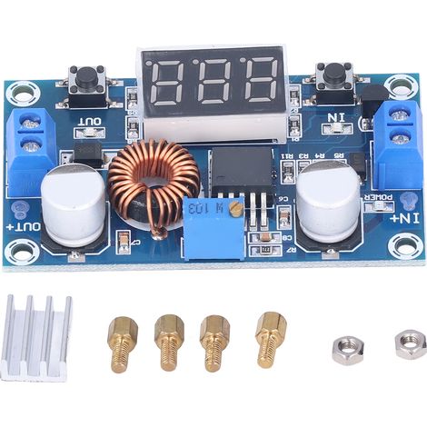Module Buck haute puissance 5A 75W DCDC, affichage de tension réglable, carte régulateur XL4015 (1/5)