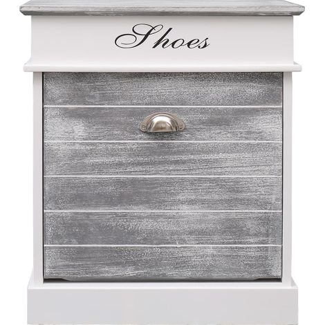 Meuble à chaussures,Armoire à chaussures Gris 50 x 28 x 58 cm Bois de Paulownia CFW1981282 (1/5)