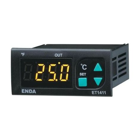 Termostato negro Enda ET2411-230-08 para calefacción