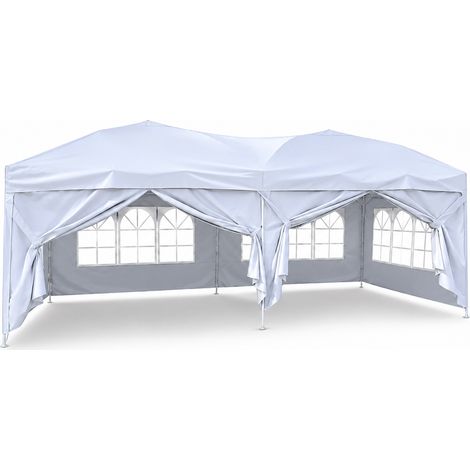 Faltzelt 6x3 m mit 6 Seitenwänden und verstärktem Gestell Default Title (1/5)